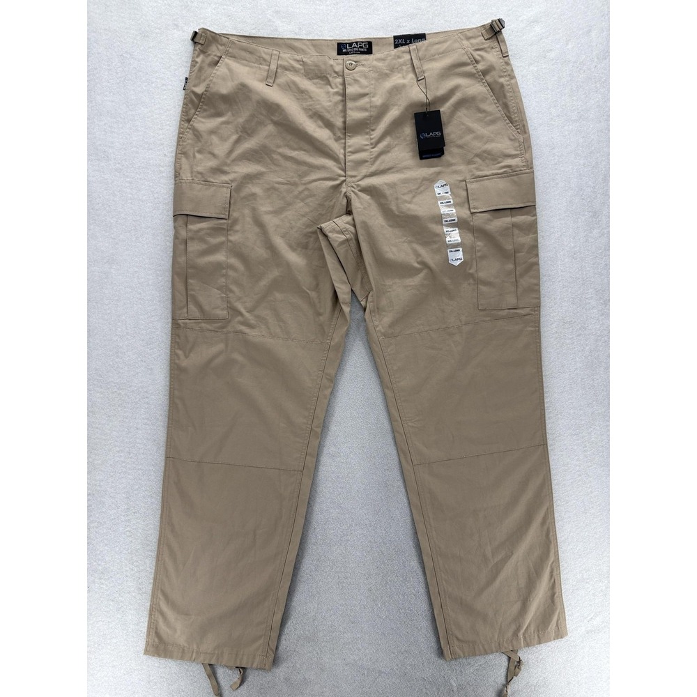 LAPG BDU Cargo Pants Mens 2XL Tall Khaki Ripstop Relaxed Fit Tactical Army Camp